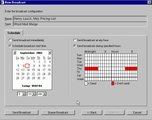 Fax Broadcasting Fax Scheduler